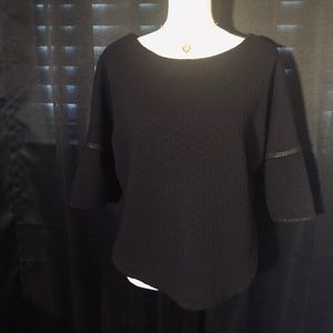 ❌SOLD❌Black Quilted Sweater Top